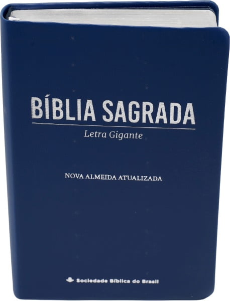 BÍBLIA LETRA GIGANTE CAPA AZUL LAMA FOSCO