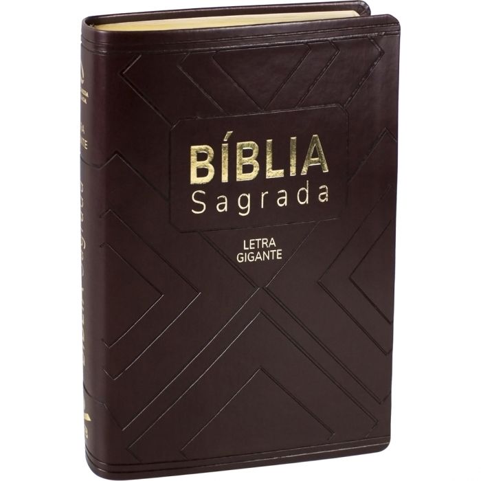 Bíblia NA Letra Gigante capa marrom nobre