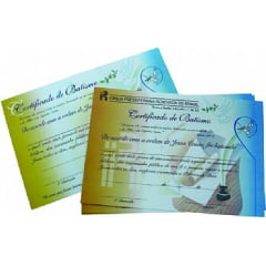 Certificado de Batismo IPRB C/ 20 unids  - 00437