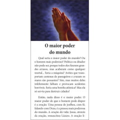 Folhetos para evangelismo - O Maior Poder do Mundo - 6010
